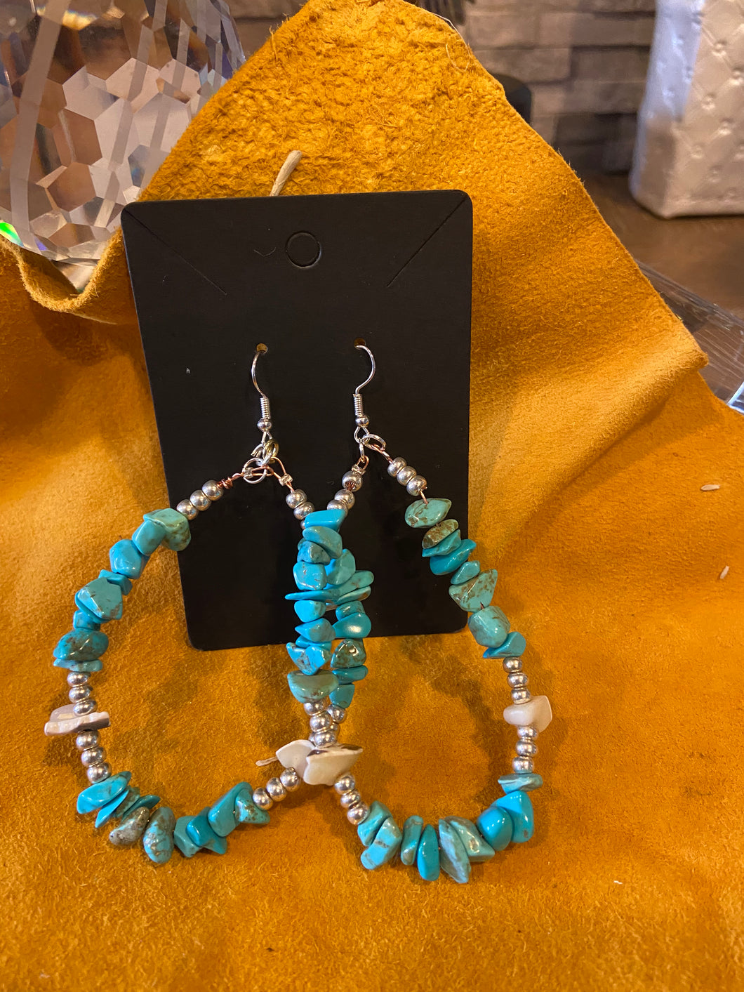 Turquoise Hoops (Made By Mu)