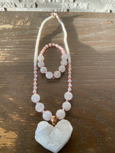 Load image into Gallery viewer, Open Your Heart (Rose Quartz Necklace, bracelet set)
