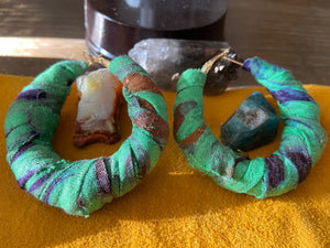 African fabric hoops (Made by Mu)