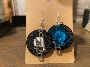 R&B earrings (Records and Blues)