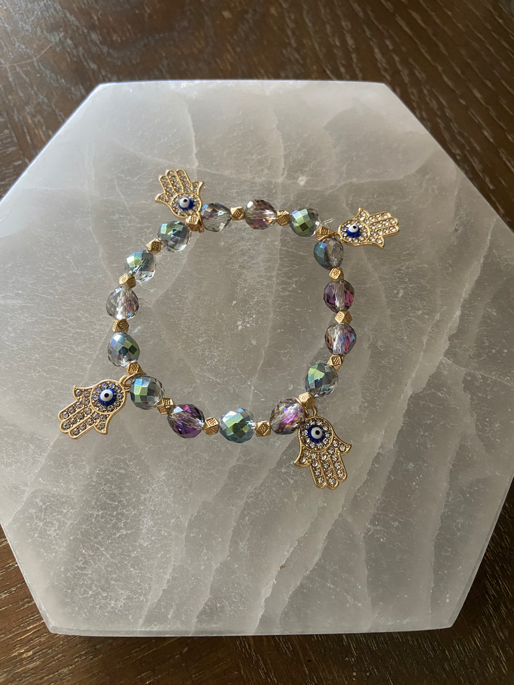 Golden Hands of Fatima bracelet