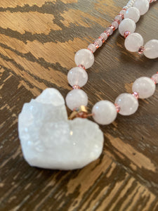 Open Your Heart (Rose Quartz Necklace, bracelet set)