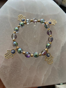 Golden Hands of Fatima bracelet