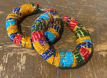 Load image into Gallery viewer, Large &quot;She&#39;s Royal&quot; African Print Hoops Made by Mu&quot;
