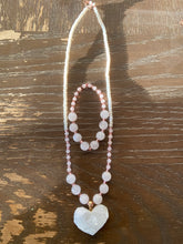 Load image into Gallery viewer, Open Your Heart (Rose Quartz Necklace, bracelet set)
