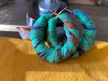 Load image into Gallery viewer, African fabric hoops (Made by Mu)
