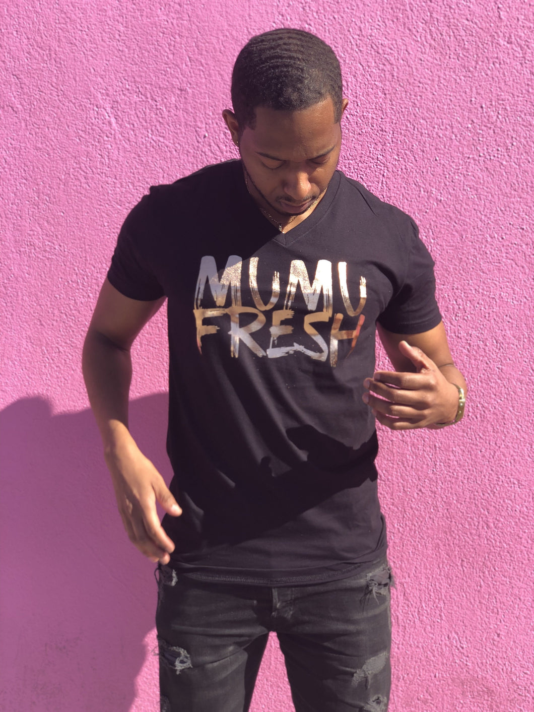 Mumu Fresh Black & Gold Unisex T-Shirt